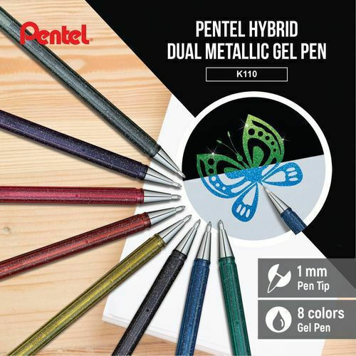 Pentel Hybrid Dual Metallic Gel Stifte