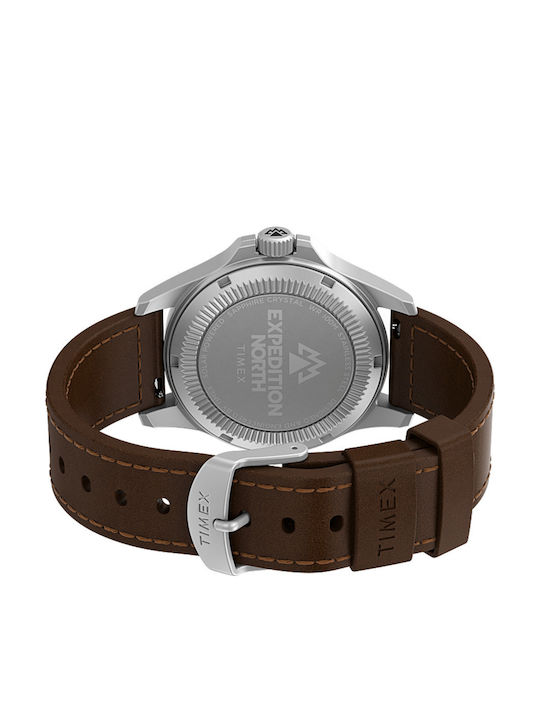 Timex Expedition North Field Men's Watch 41mm Solar with Brown Leather Strap