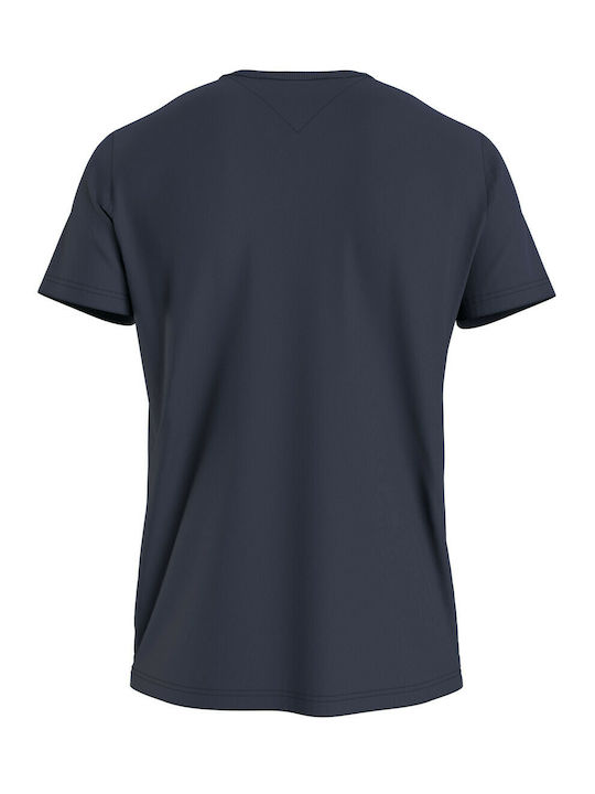 Tommy Hilfiger Ανδρικό T-shirt Twilight Navy με Λογότυπο