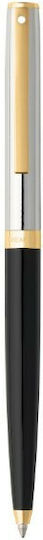 Sheaffer Sagaris Gloss Black Barrel Bright Chrome Cap Ballpoint Pen