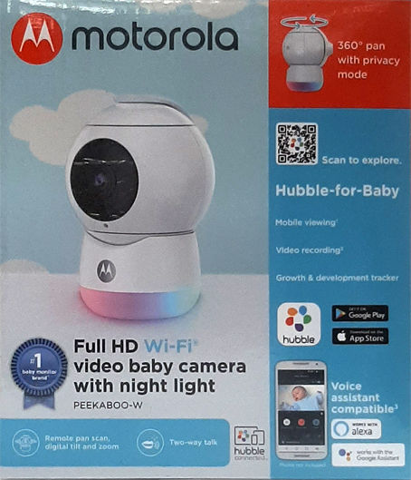 Motorola Peekaboo Baby Monitor Camera & Audio , with Two-way Communication & Lullabies