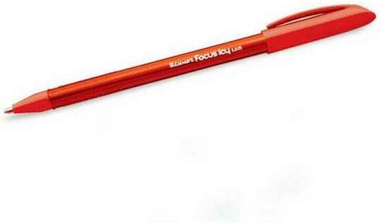 Luxor Focus Icy Pen Ballpoint 1mm with Red Ink