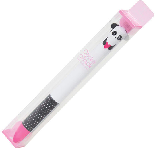 Legami Milano Click Clack Pen Ballpoint 1mm with Multicolour Ink Panda