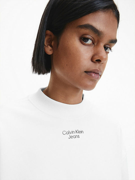 Cropped Γυναικείο Φούτερ Bright White