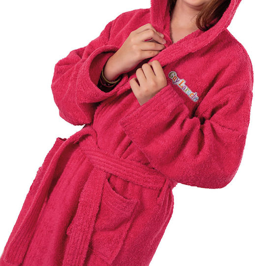Guy Laroche Kids Hooded Bathrobe Tender Cherry