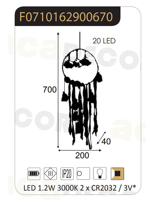 Aca Led Plastic Kids Wall Light Clouds Colorful