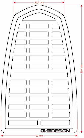 One Design Protecția rezervorului de adeziv Piele moale la atingere Gri