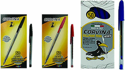 Carioca Στυλό Ballpoint με Μπλε Mελάνι 50τμχ Corvina