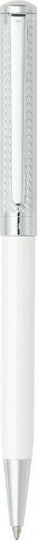 Sheaffer Intensity Gloss White Barrel Engraved Chrome Spiral Cap Pen Ballpoint Package