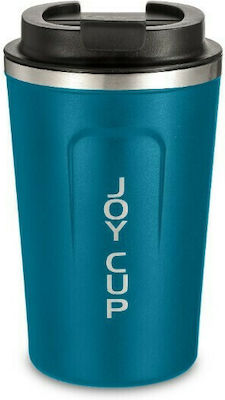 Cyclops Joy 004010241 Glas Thermosflasche Rostfreier Stahl BPA-frei Blau 380ml mit Mundstück 004010244