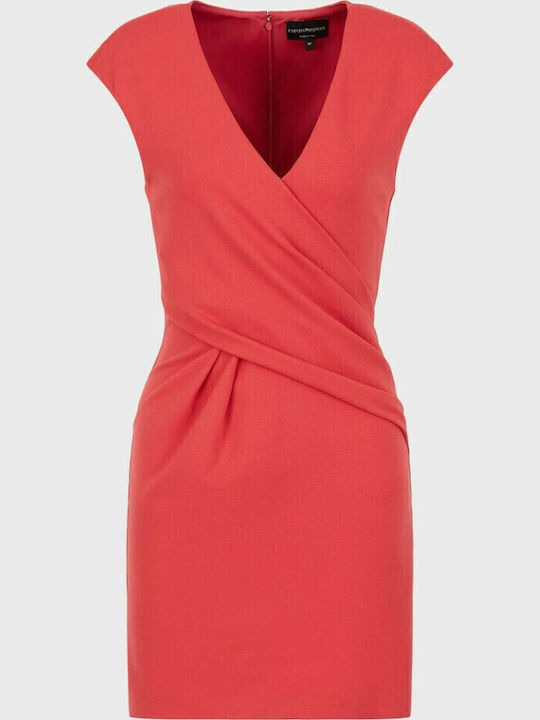 Summer Mini Wrap Dress Red