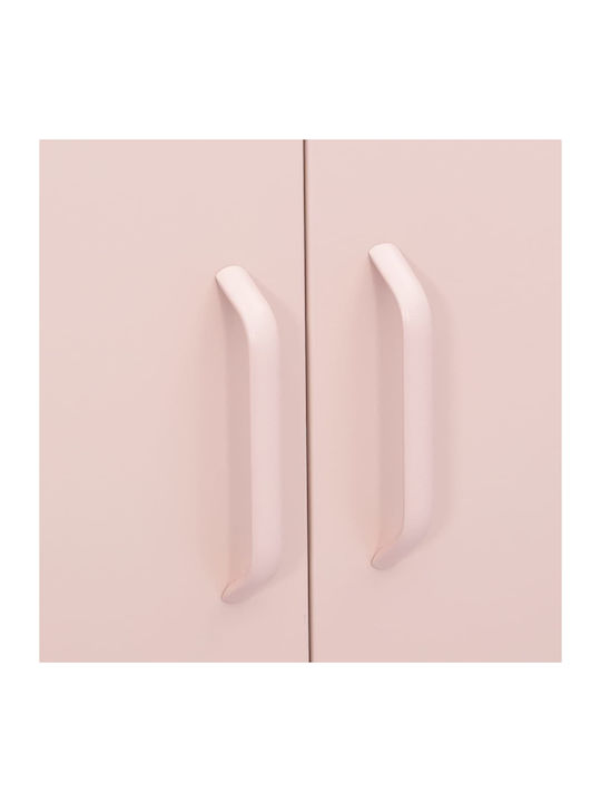 Office Storage Metal Cabinet Pink L80xW35xH101.5cm