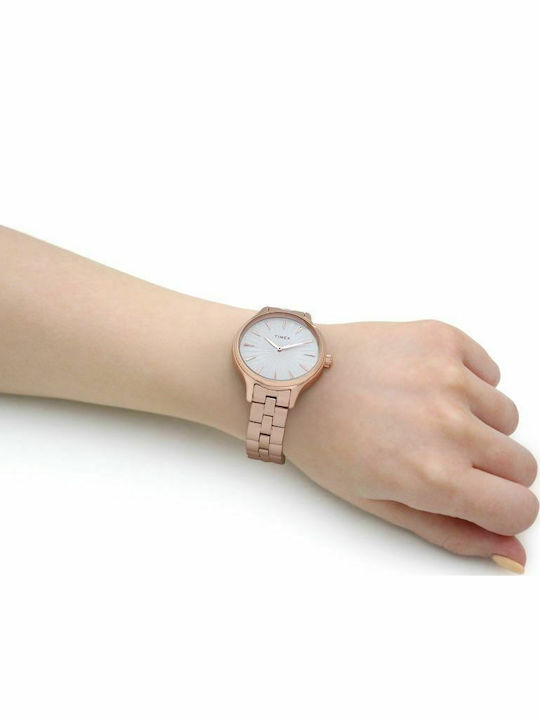 Timex Peyton Ceas Dama 36mm Baterie Cu Brățară Din Oțel Inoxidabil Rose Gold