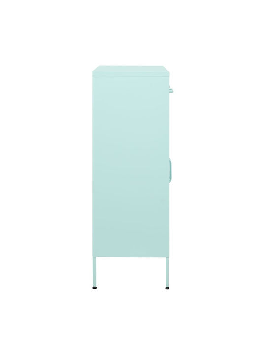 Metallisches Büroaufbewahrungsschubladenschrank Mint Grün 80x35x101,5cm