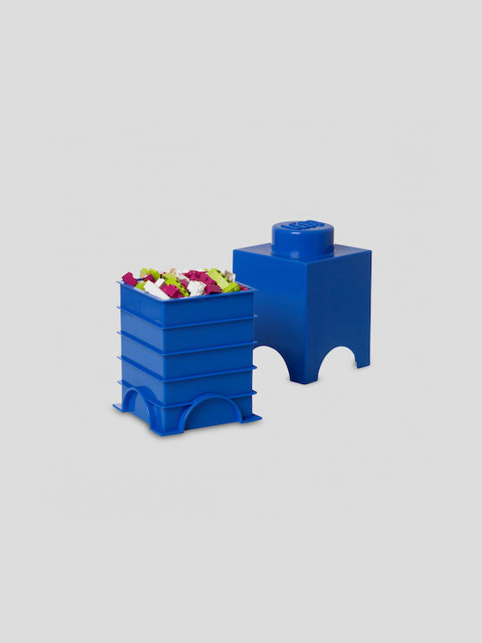 LEGO Παιδικό Κουτί Αποθήκευσης από Πλαστικό 1-Stud Μπλε 12x12x18cm
