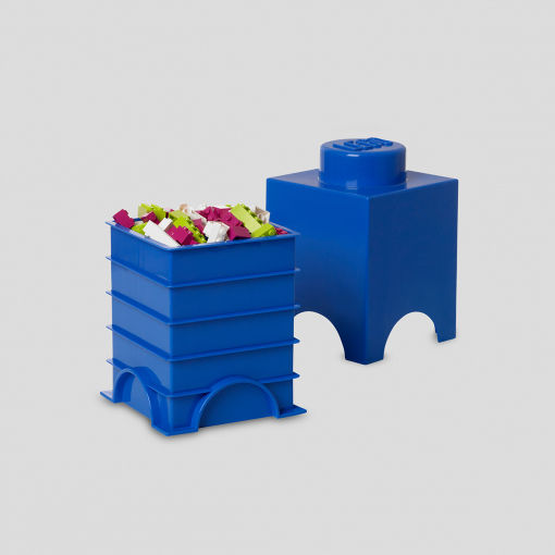 LEGO Children's Storage Box made of Plastic 1-Stud 5004268 Blue 12x12x18cm 1pcs 5004268