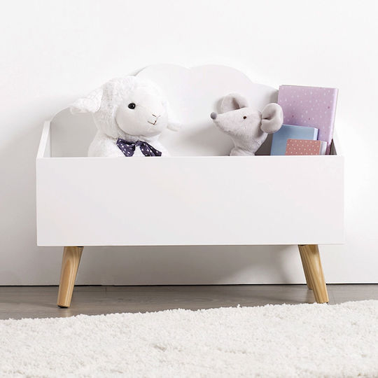 Atmosphera Детска кутия за съхранение Cloud Бял 58x28x45.5см 1бр