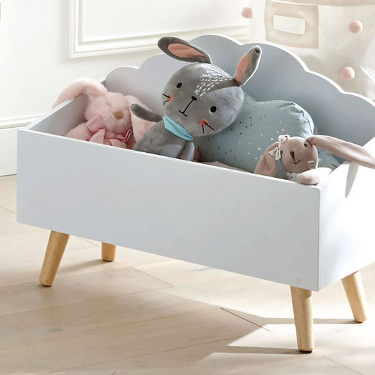 Atmosphera Детска кутия за съхранение Cloud Бял 58x28x45.5см 1бр