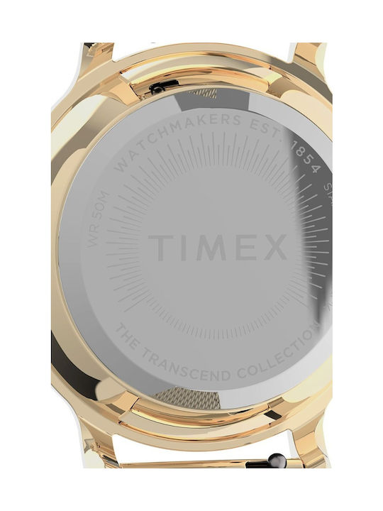 Timex Transcend Women's Watch with Gold Metal Bracelet