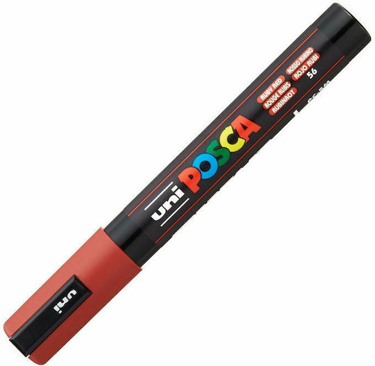 Posca PC-5M Μαρκαδόρος Σχεδίου Ruby Red 2.5mm
