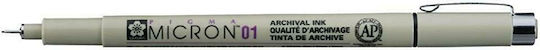Sakura Pigma Micron 01 Μαρκαδόρος Σχεδίου Μαύρος 0.25mm