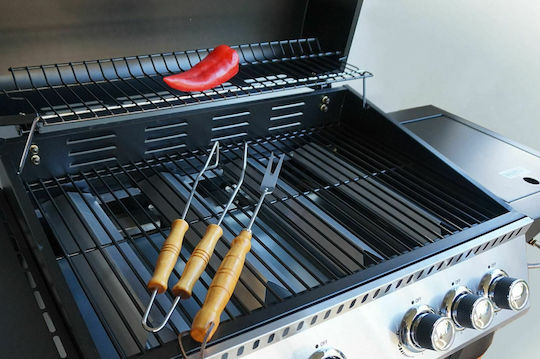 Berkman Gas Grill with 4 pcs 12kW and Side Burner