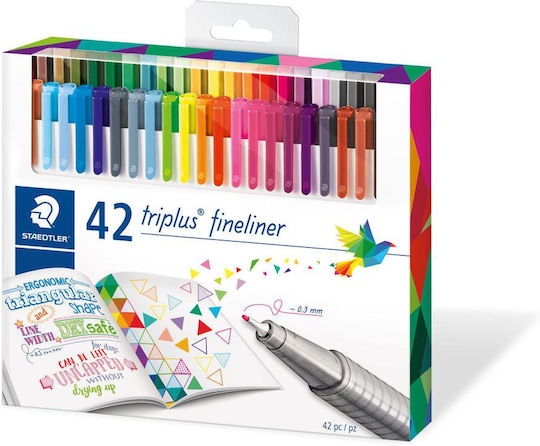 Staedtler Triplus Fineliner Design Markers Multicolour 42pcs