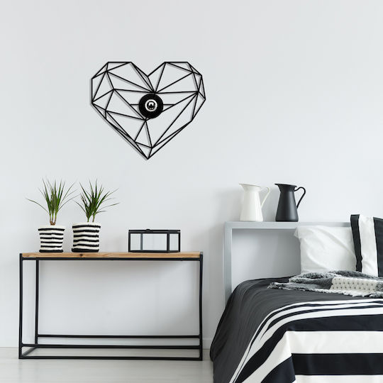 Megapap Heart Модерен Осветително тяло За стена с фасунга E27 Черен 47x40x12см.