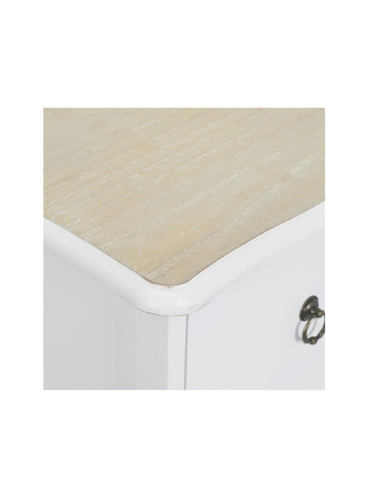 Wooden Storage Drawers with 5 Drawers Λευκό L34xW30xH100cm