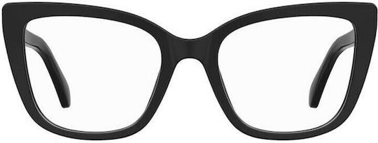 Moschino Plastic Eyeglass Frame Butterfly Black MOS603 807