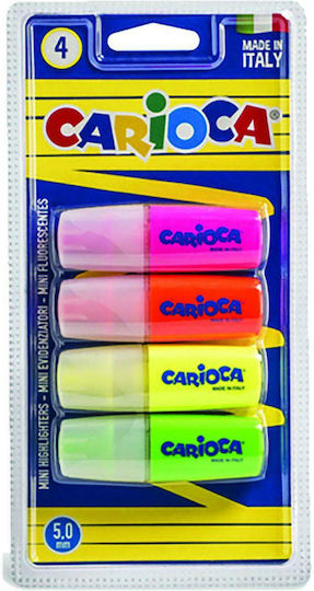 Carioca Mini Markere de Subliniere 5mm Colours 4buc