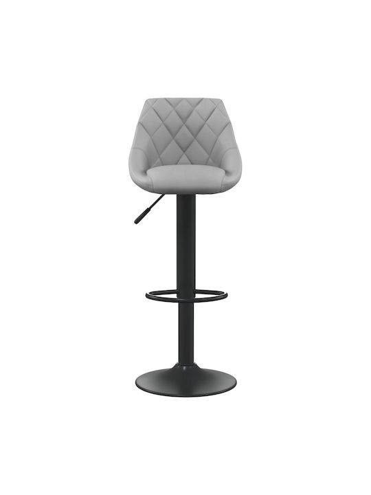 Stool Bar with Back & Adjustable Height Light grey 2pcs 46x44x82-103cm