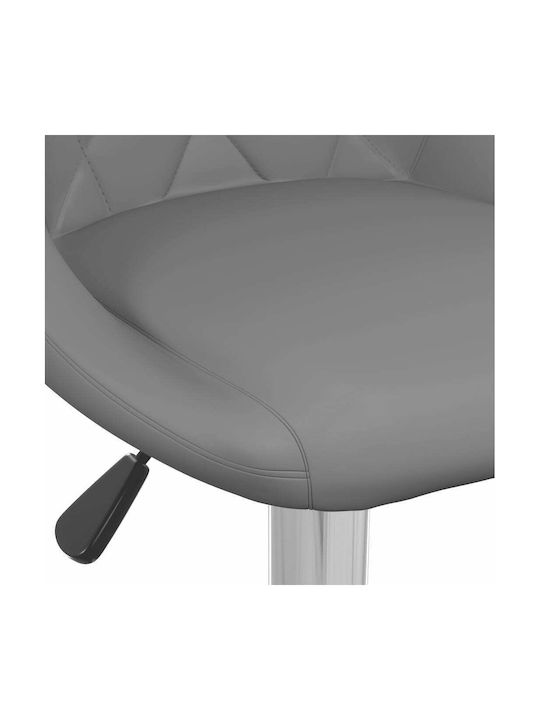 Stool Bar with Back & Adjustable Height Gray 2pcs 44x46x82-103cm