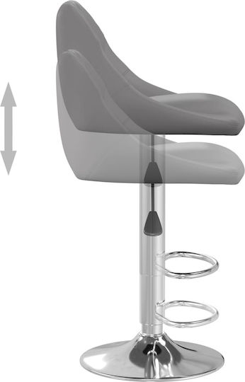 Hocker Bar mit Rückenlehne & Höhenverstellbar Gray 2Stück 44x46x82-103cm