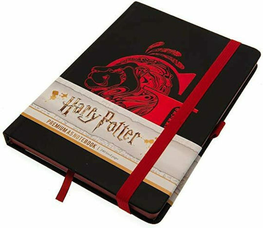 Pyramid International Harry Potter Notebook A5 Ruled with Elastic and Pen Holder Black