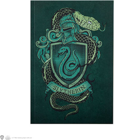 Distrineo Harry Potter Slytherin Σημειωματάριο A5 128 Φύλλων Ριγέ Πράσινο