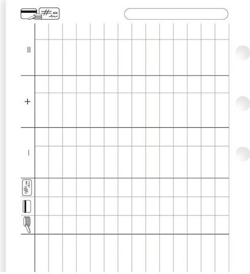 Filofax Personal Ανταλλακτικές Κόλλες με Λευκές Σελίδες Λευκές