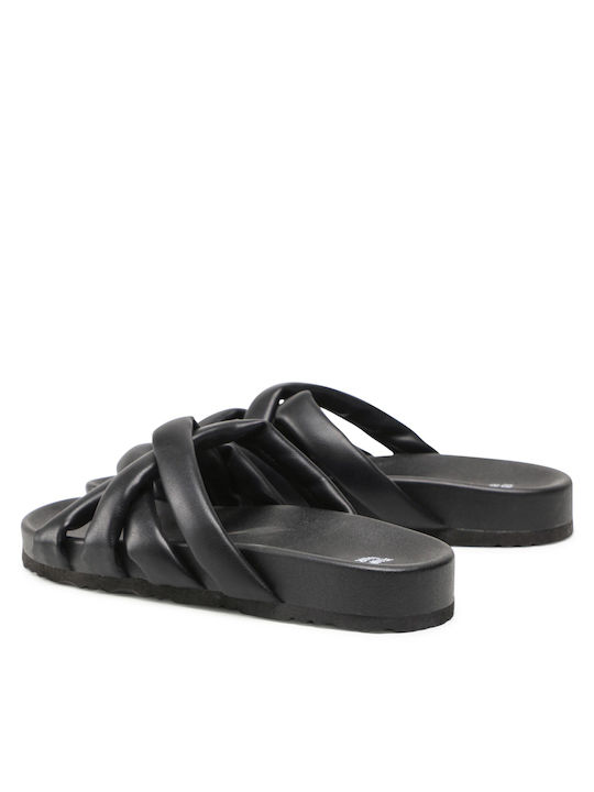 Women's Flat Sandals in Black Color