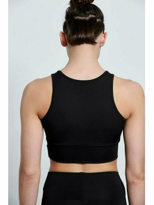 BodyTalk Women's Sports Bra without Padding Black