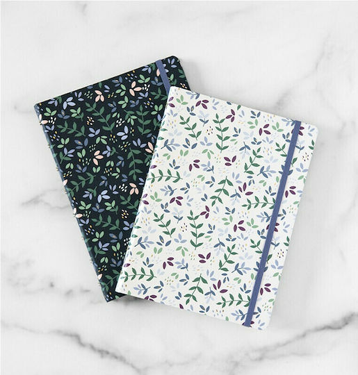 Filofax Carnet A5 Cu dungi cu Elastic Violet