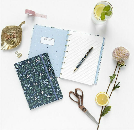 Filofax Carnet A5 Cu dungi cu Elastic Violet