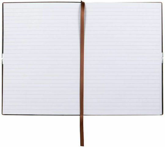 Boss Elegance Storyline Notebook 80 Sheets A5 Ruled with Elastic Brown