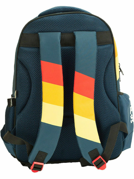 Gim Cars Race School Backpack Elementary With Water Bottle Holder Multicolour 27 Litre 35 x 20 x 46cm