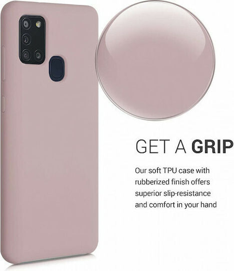 Matt Back Cover Σιλικόνης 1.2mm Powder Pink (Realme C21)