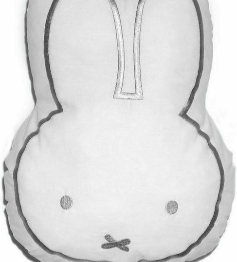 Baby Oliver Детска Декоративна Възглавница Miffy Сива 25x35см