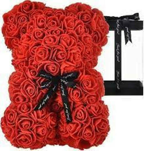 Ursuleț Din Trandafiri Artificiali Roșii în Cutie Giftland Ursuleț Din Trandafiri Artificiali Roșii în Cutie Giftland