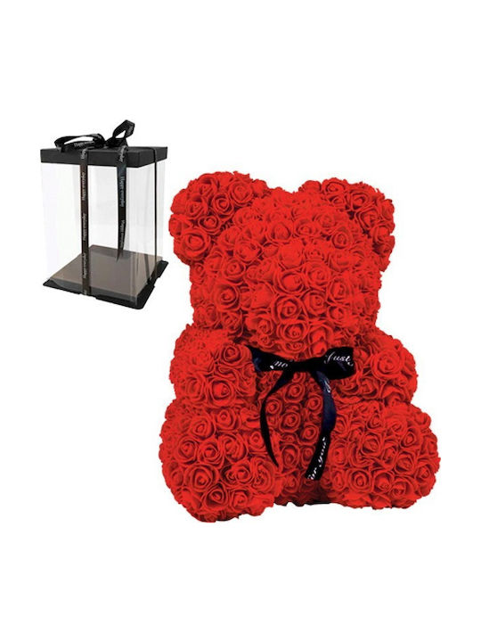 Teddybär aus künstlichen Rosen Red 25cm in Box Fly Digital