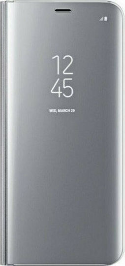 Hurtel Clear View Book Plastic Silver (Galaxy S8+)