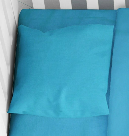 Dimcol Solid Baby Cotton Pillowcase Turquoise 35x45cm