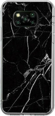 Wozinsky Marble Silicone Back Cover Black (Poco X3 NFC / X3 Pro)